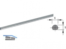 Drehstange 6 / 5 Lnge = 1000 mm vernickelt 72251