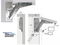 Klappenbeschlag-Lift Exact vernickelt ffnungswinkel 75 80-220 N 40721