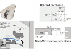 Verbindungsbeschlag-Excenter VB 21 fr 19-20 mm Fachbden vernickelt 47454