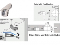 Verbindungsbeschlag-Excenter VB 36 fr 19 mm Fachbden vernickelt 65529