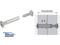 Verbindungsschraube VHS 32/35 vernickelt Bohr- 5 mm Plattendicke 28-36 mm 79659