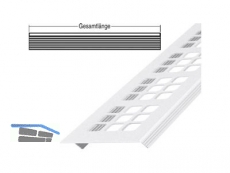 Lftungsprofil 150x2000 mm mit Quadratlochung weiss