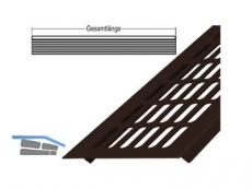 Lftungsprofil 80x2000 mm mit Schlitzlochung bronze eloxiert