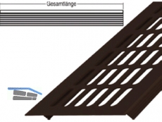 Lftungsprofil 100x6000 mm mit Schlitzlochung bronze eloxiert