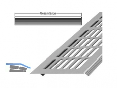 Lftungsprofil 80x6000 mm mit Schlitzlochung natur eloxiert