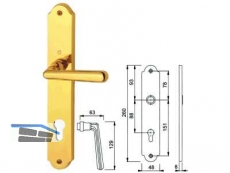 Schutzbeschlag Basel FH o. Kzs. Ms. pol. 88 mm 8,0 mm TS 67-70 mm Drcker/Drcker