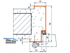 Zarge 800/2000/170 inkl.Dichtung Profil 42