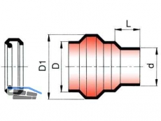 PVC-Kanal bergang KGUS DN 150 Steinz.Spitzende/PVC Nr.4427