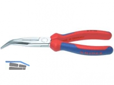 Flachrundzange Knipex 2625/200 chrom/isol.gebogen