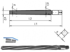 Kegelreibahle HSS DIN 9 B 12,0 mm Spiralgenutet