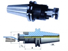 Kombiaufsteckfrsdorn DIN 6358 SK40 DIN69871AD d22x19x55 D40