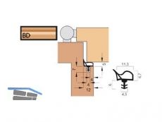 Trdichtung Goll V 1015-BD dunkelbeige, VPE 180 lfm