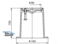 Straenkappe starr 1550 fr Hausanschlussarmaturen