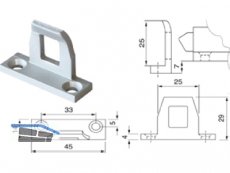 Schliessblech Nr. 916 silbereloxiert berschlag 7,0mm