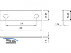 Unterlagsplatte 902/2 fr Schliessblech Kunststoff weiss 1,5mm