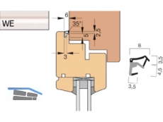 berschlagdichtung AFK 2615-WE/2 weiss, VPE 400 lfm