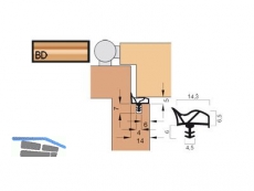 Trdichtung Goll V 1012-BD dunkelbeige, VPE 150 lfm