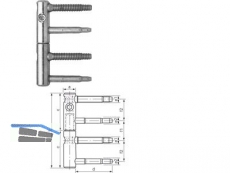 Einbohrband 11R-15-001 verstellbar verzinkt GSS Gr. 15 Bandhhe 92 mm