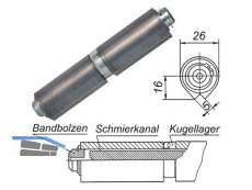 Anschweissband schwer 2-teilig verzinkt Bandhhe 144 mm