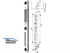 Schliessblech Doorsafe 4 mm/Stulp 20 mm links 259289