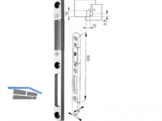 Schliessblech Doorsafe 12 mm/Stulp 16 mm links 256031