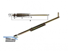 Bolzenriegel 400 mm mit Schlaufe Platte 160 x 60 x 4 mm verzink