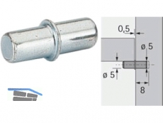 Bodentrger Duplo  5/5 mm vernickelt 13138