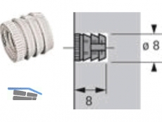 Muffe aus Kunststoff Nr. 30 Bohr- 8 mm Gewinde M4 79529