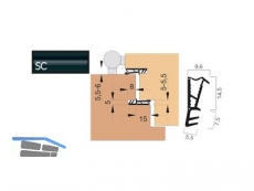 Haustrdichtung KB Goll SF1017-SC/KB schwarz, VPE 7 lfm