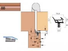 Trdichtung Goll A 1022-BB beigebraun, VPE 180 lfm