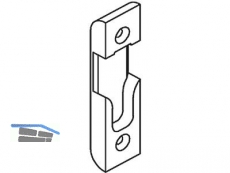 Schliessplatte 4 mm 16 mm Stulp silber E-15332-00-0-1