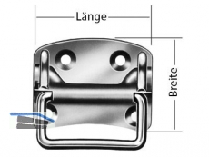 Kistengriff 100 x 80 mm Edelstahl 11328 100