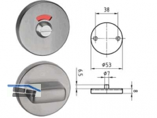 Schlsselrosette 5380.4C WC Edelstahl 402558