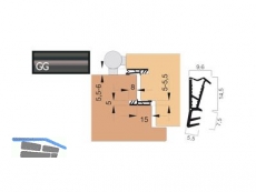 Haustrdichtung Goll SF1017-GG/2 graphitgrau, VPE 150 lfm