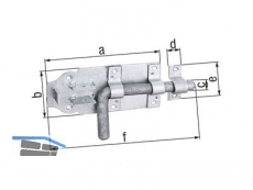 Bolzenriegel 164 feuerverzinkt
