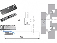 Fentro Distanzschliesszapfenpl. 10mm 469080