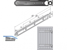 Fentro Langbandlappen fr Ladenband Gr.320 schwarz 457980