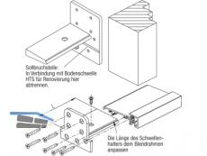 Schwellenhalter universal 85 schwarz