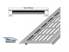 Lftungsprofil 80x1000 mm mit Schlitzlochung natur eloxiert