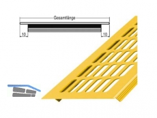 Lftungsprofil 80x 600 mm mit Schlitzlochung gold eloxiert