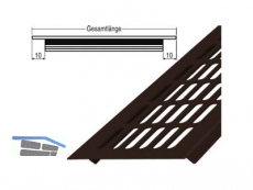 Lftungsprofil 80x 600 mm mit Schlitzlochung bronze eloxiert