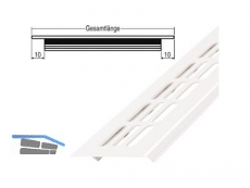Lftungsprofil 100x1000 mm mit Schlitzlochung weiss