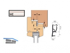 Fensterdichtung AFK2037-WE/2 weiss, VPE 200 lfm