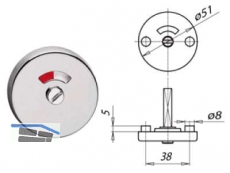 Rundrosette 686U WC auen Alu F1