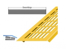 Lftungsprofil 130x2000 mm mit Schlitzlochung gold eloxiert