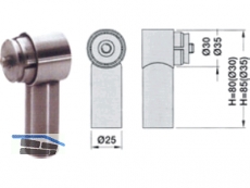 Endsttze fr 35 mm Rohr gerade Edelstahl