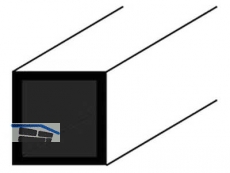 Alu-Vierkantstange natureloxiert 8x 8mm Lnge: 1000mm 10372