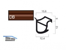 Stahlzargendichtung Goll dunkelbraun A 1601-DB/5 POLY (5m fixlang)