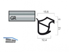 Zargendichtung Goll A1601-GR/5 POLY grau (5m fixlang) Novoferm