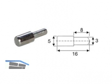 Bodentrger Duplo  3/5 mm Lnge = 16,0 mm vernickelt 4301.030